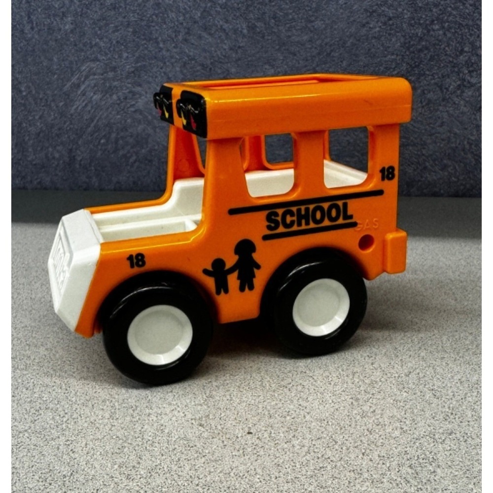 Vintage Tonka Chunky Wheels Yellow School Bus With Clicking Wheels 1987